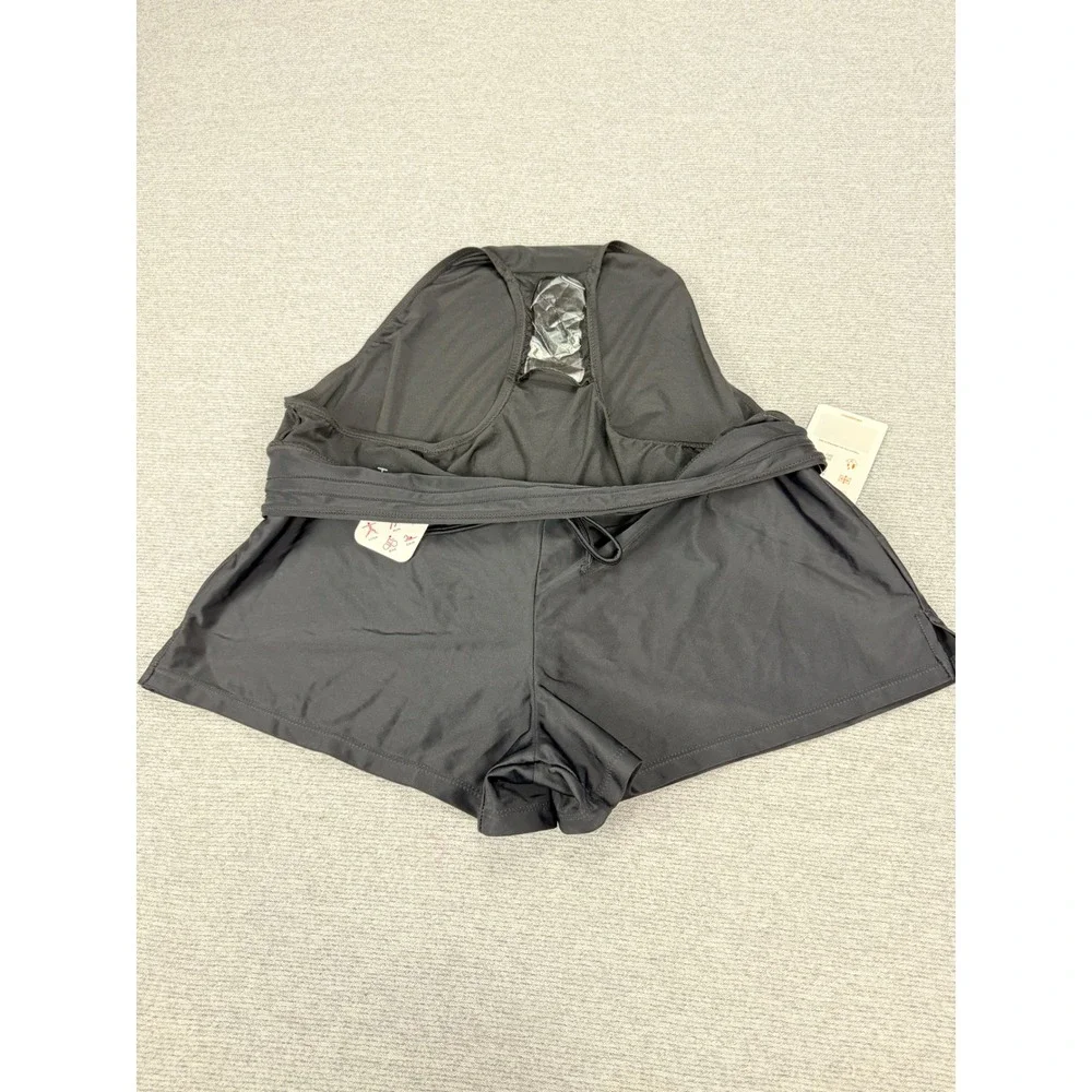 ZeroXposur Womens XL Sun Smart Action Shorts Black Swim Bottoms UPF 30+ MSRP $49